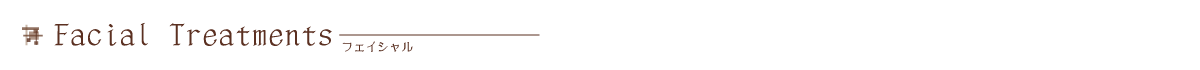 フェイシャルメニュー